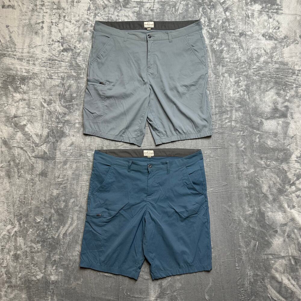 Lot of 2 Weatherproof Men's Chino Shorts Size 38 Blue‎ Gray